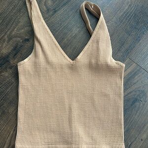 Seamless Tan/Nude Ribbed Tank Top